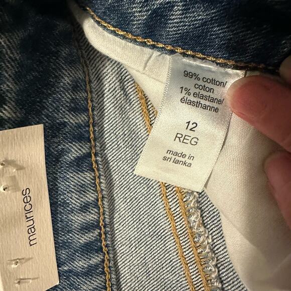 Maurices Edgely Women’s 12 Regular 90s Taper High Rise Distressed Jeans NWT - Picture 4 of 6